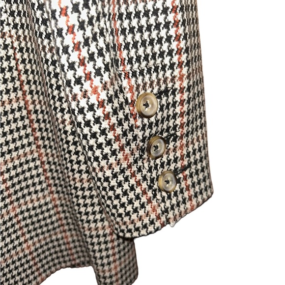 Free people Boyfriend uptown girl Houndstooth Blazer coat size M medium - Picture 5 of 7